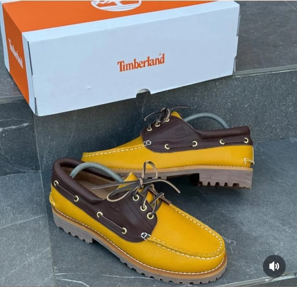 Yellow and Brown Boat Shoes